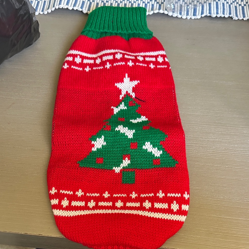 Festive Red Christmas Tree Sweater